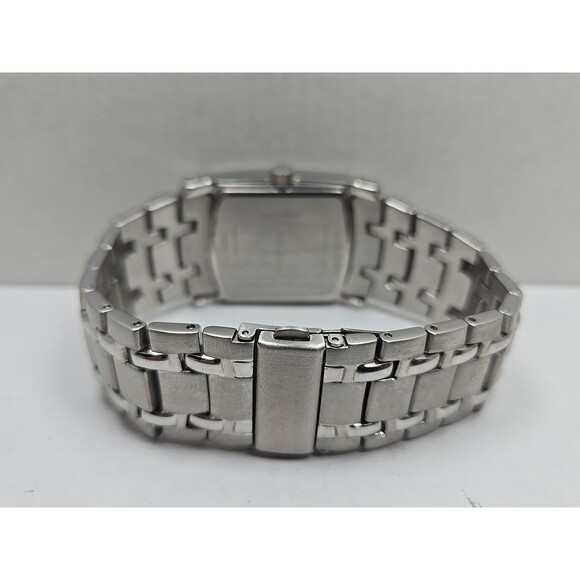 Armitron 20 4507SV Mens Rectangular Stainless Steel Quartz Watch New Battery 50m - Picture 8 of 11